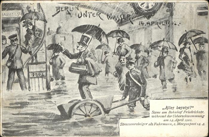 Berlin unter Wasser Künstlerkarte