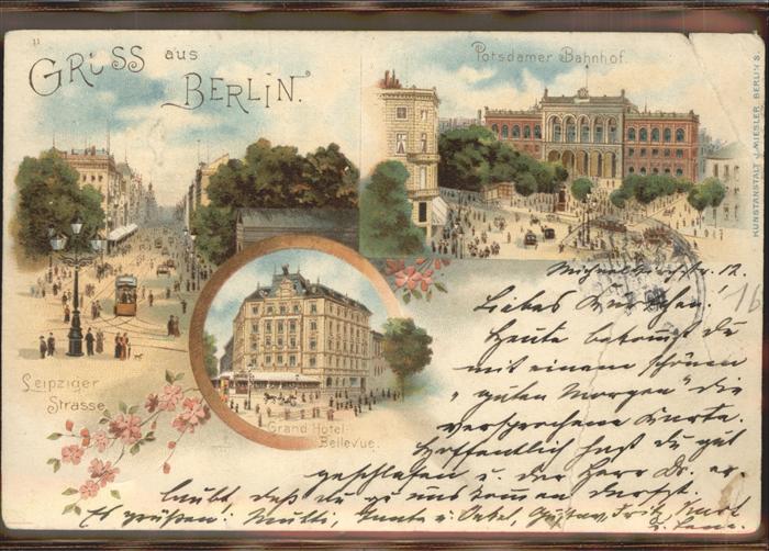 BERLIN  CITY Leipziger Strasse Potsdamer Bahnhof Grand Hotel Bellevue