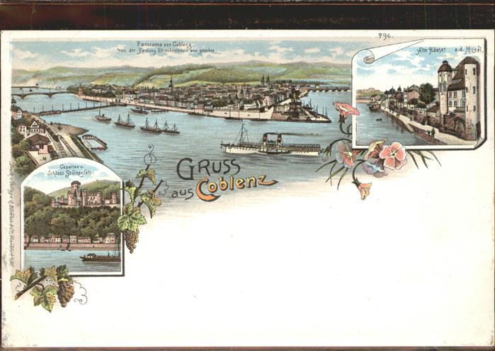 Coblenz Koblenz Panorama Rhein Mosel Brücke Deutsches E