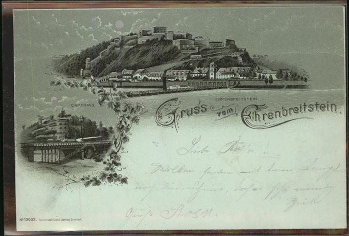 Coblenz Koblenz Festung Ehrenbreitstein Carthaus im Mon
