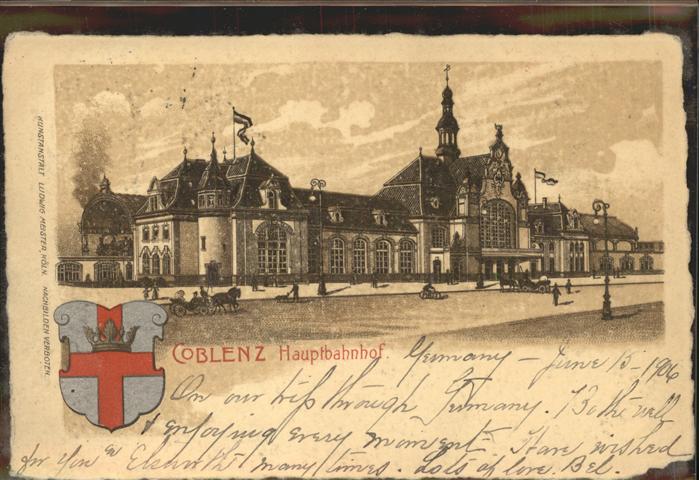 Coblenz Koblenz Hauptbahnhof Wappen