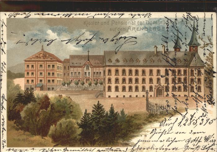 Arenberg Koblenz Kloster und Pension der Dominikanerinnen Litho