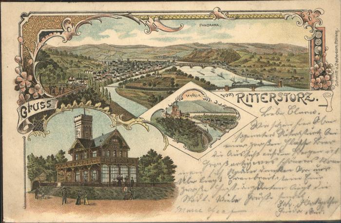 Coblenz Koblenz Panorama Blick vom Rittersturz