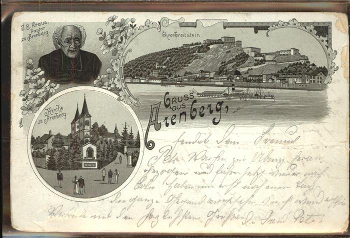 Arenberg Koblenz Festung Ehrenbreitstein Kirche zu Arenberg Pastor