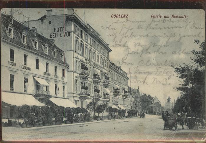 Coblenz Koblenz Partie am Rheinufer Hotel Bellevue