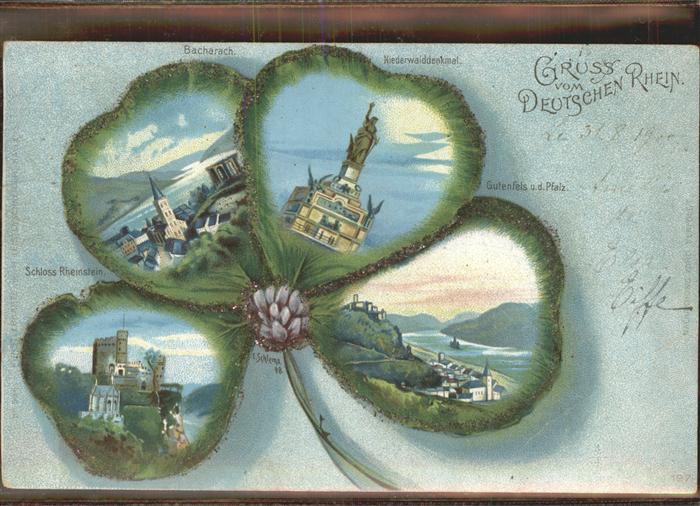 Bacharach Rhein Deutscher Rhein Teilansichten Bacharach Schloss Rheinstein Guten