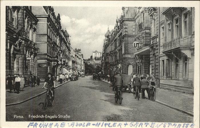 Pirna Elbe Sachsen Friedrich Engels Strasse