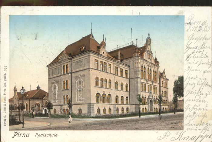 Pirna Elbe Sachsen Realschule Goldfenster