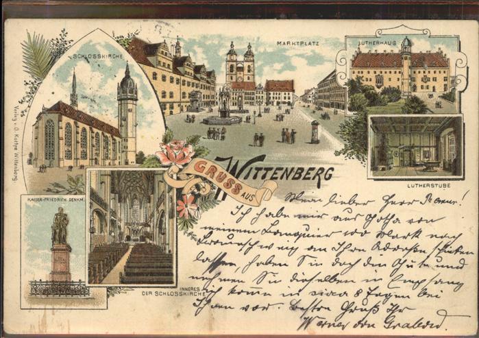 Wittenberg Lutherstadt Schlosskirche Marktplatz Denkmal Kaiser