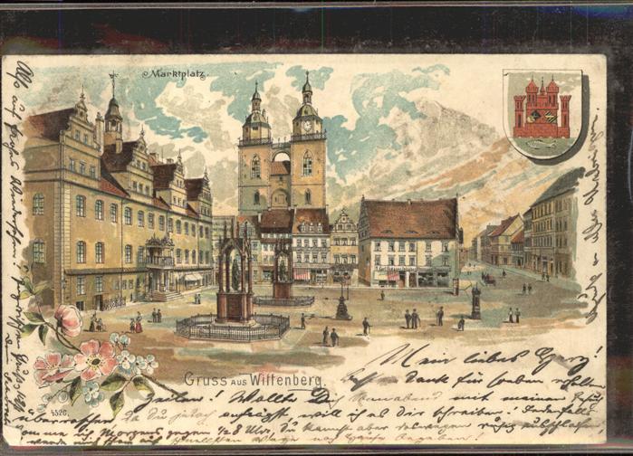 Wittenberg Lutherstadt Marktplatz Denkmal Luther Melanchthon