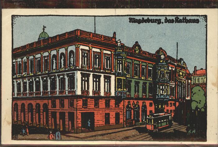MAGDEBURG  CITY Rathaus Kuenstlerkarte