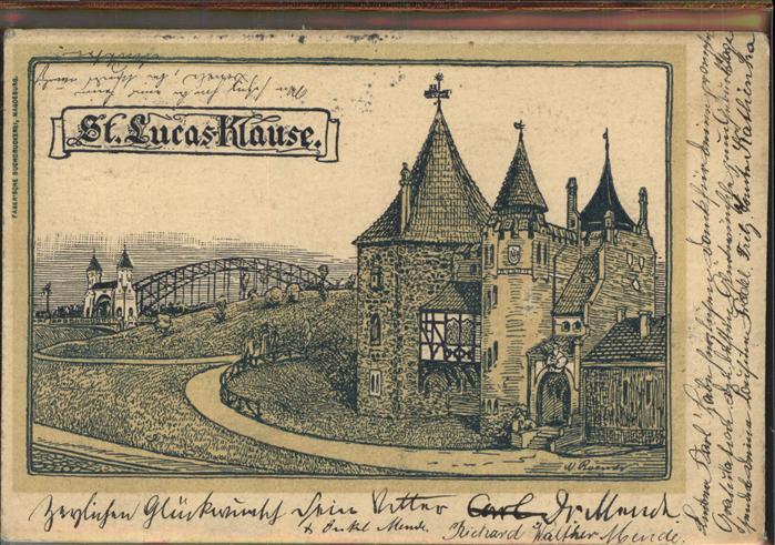 Magdeburg St. Lucas Klause Künstlerkarte
