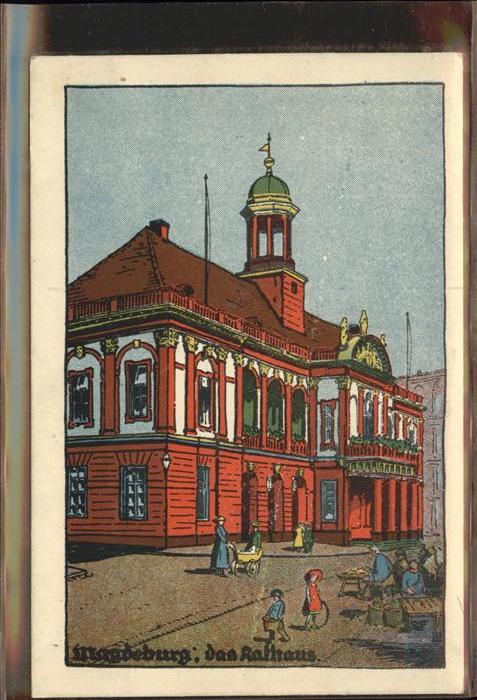 MAGDEBURG  CITY Rathaus Kuenstlerkarte