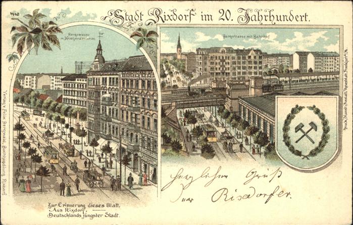 Rixdorf Berlin Bergstrasse Kriegerdenkmal Bahnhof