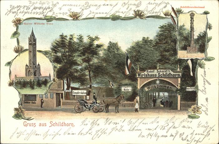 Schildhorn Berlin Wirtshaus Pferdedroschke Kaiser Wilhelm