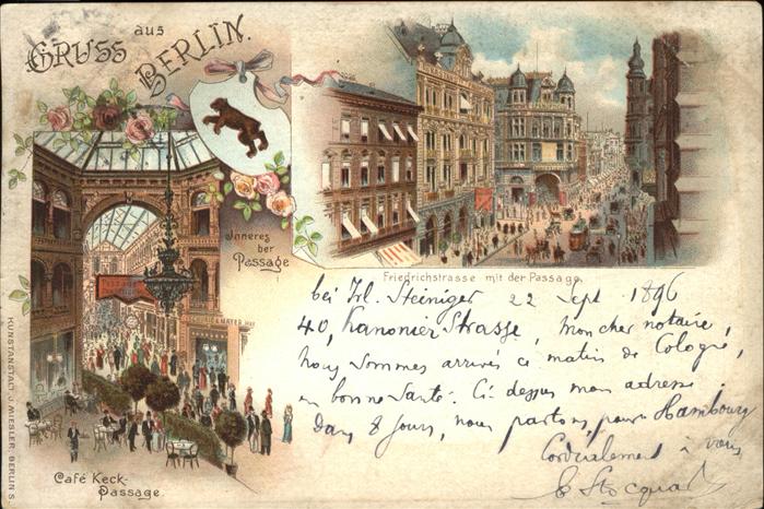 Berlin Friedrichstrasse mit Passage Cafe Keck