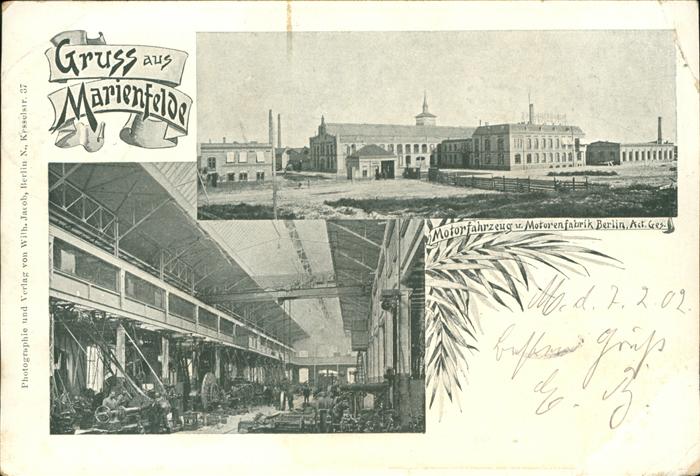 Marienfelde Berlin Motor Fahrzeug Fabrik