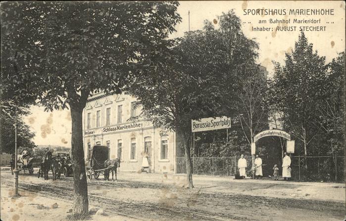 Mariendorf Berlin Schloss Marienhöhe Borussia Sportplatz
