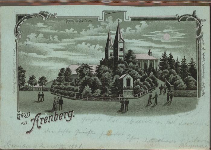 Arenberg Koblenz Kirche im Mondschein