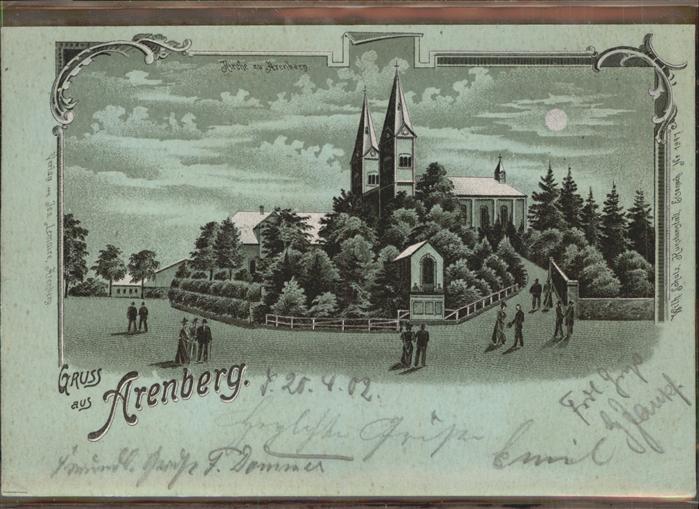 Arenberg Koblenz Kirche im Mondschein