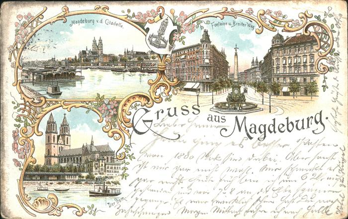 Magdeburg Fontaine Breiter Weg Dom