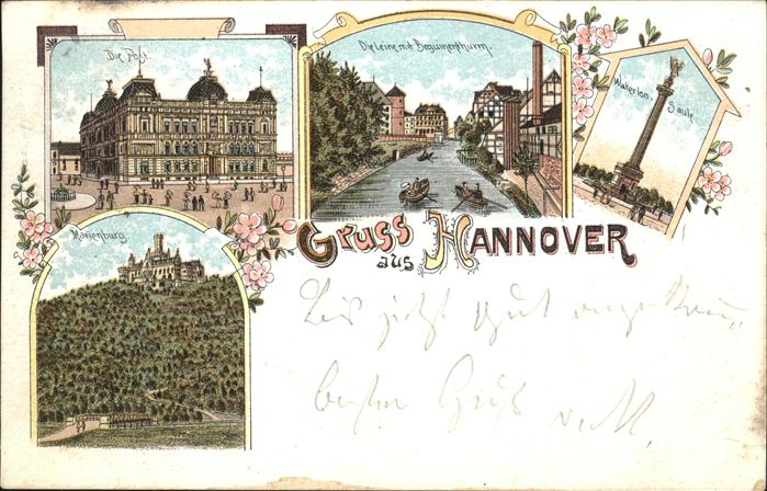 Hannover Post Waterloo-Säule Leine Beguinenthurm