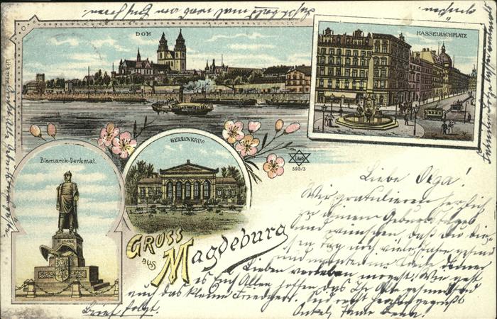 Magdeburg Dom Bismarck-Denkmal Hasselbachplatz He