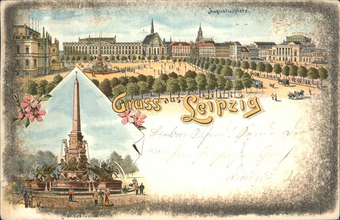 Leipzig Augustusplatz Mendebrunnen
