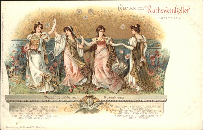 Hamburg Rathsweinkeller Deckengemälde