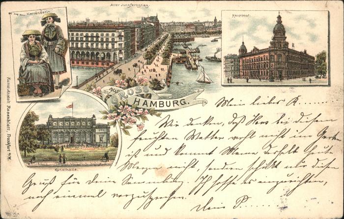 Hamburg Hauptpost Alter Jungfernstieg Vierlände