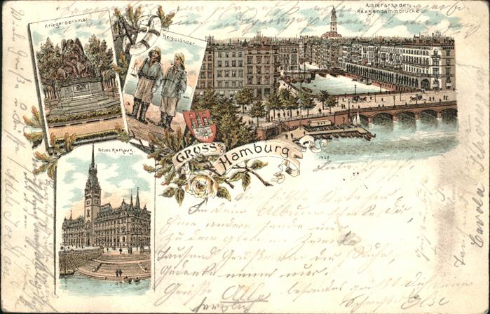 Hamburg Kriegerdenkmal Neues Rathaus Alsterarka