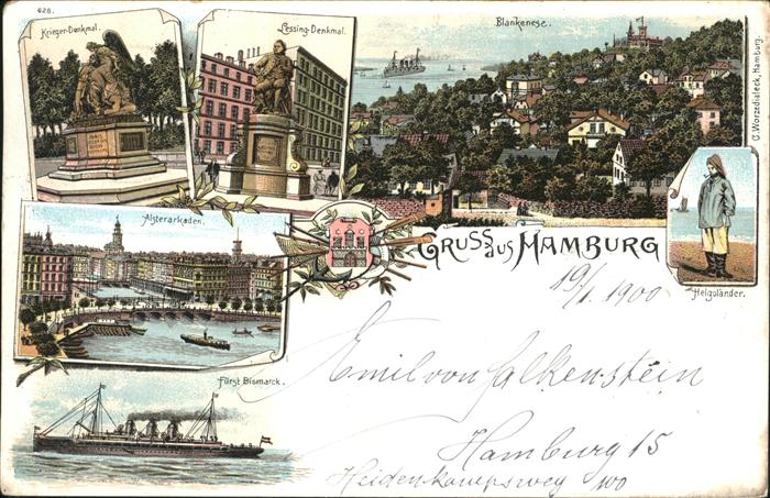 Hamburg Blankenese Krieger-Denkmal Lessing-Denk