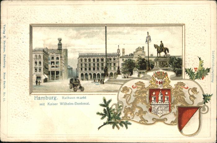 Hamburg Rathausmarkt Kaiser Wilhelm-Denkmal