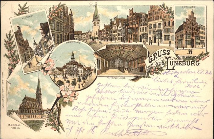 LueNEBURG  CITY Altstadt Rathaus St. Nicolai-Kirche Giebelhaus