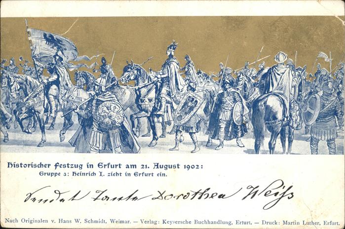 Erfurt Historischer Festzug Heinrich I.