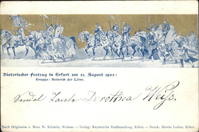 Erfurt Historischer Festzug Heinrich der Löwe