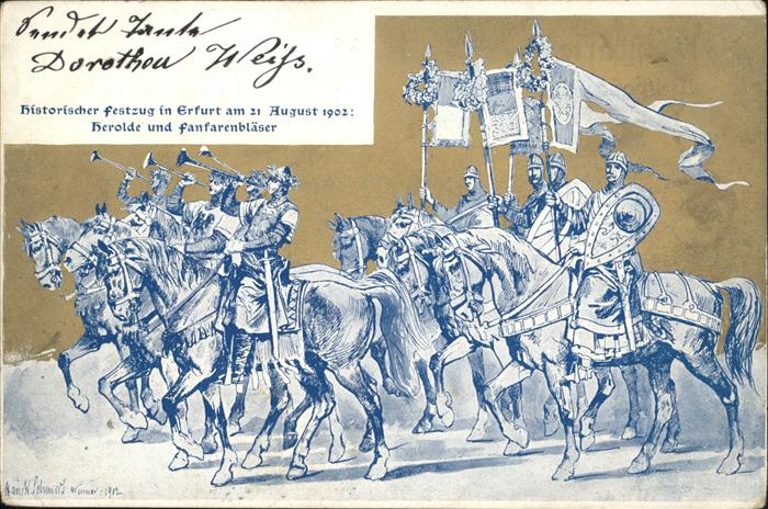 Erfurt Historischer Festzug Herolde Fanfarenbl