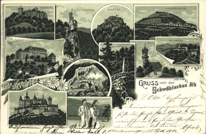 Schwaebische Albstrasse Achalm Lichtenstein Teck Neuffen