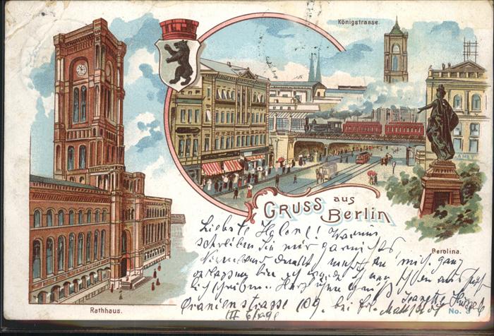 BERLIN  CITY Koenigstrasse Rathaus Berolina