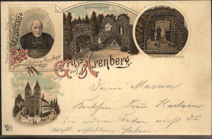 Arenberg Koblenz Kirche Grotte v. Lourdes Einsiedelei d. hl. Franziskus