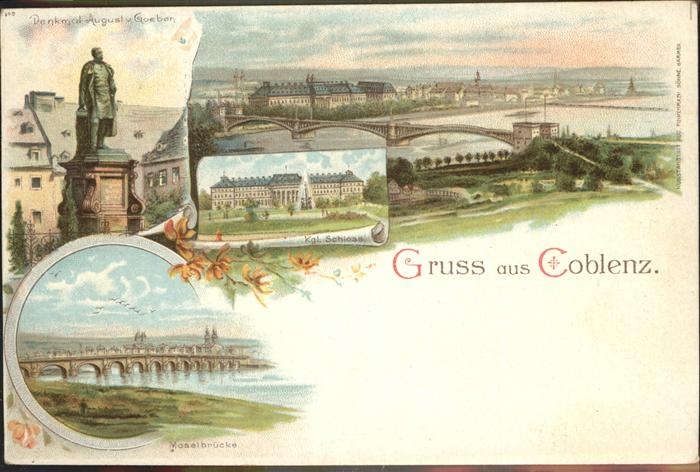 Koblenz Rhein Moselbrücke Denkmal August v. Goeben kg