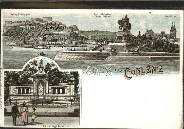 Koblenz Rhein Festung Ehrenbreitstein Kaiserin-August