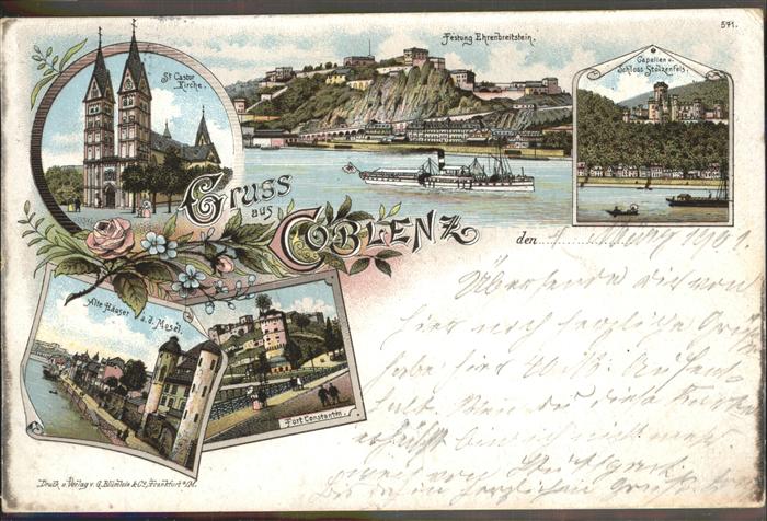 Koblenz Rhein Festung Ehrenbreitstein Fort Constantin