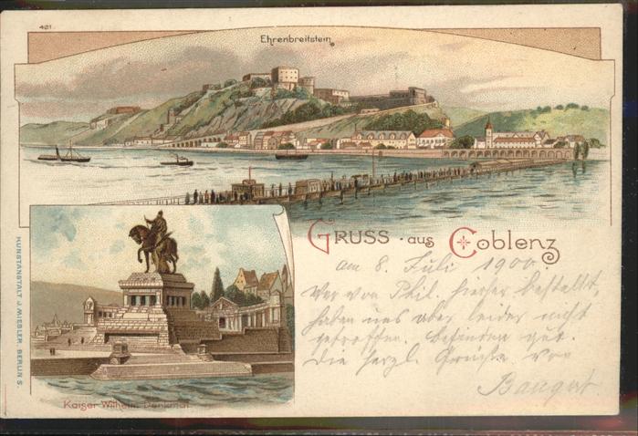 Koblenz Rhein Ehrenbreitstein Kaiser-Wilhelm-Denkmal