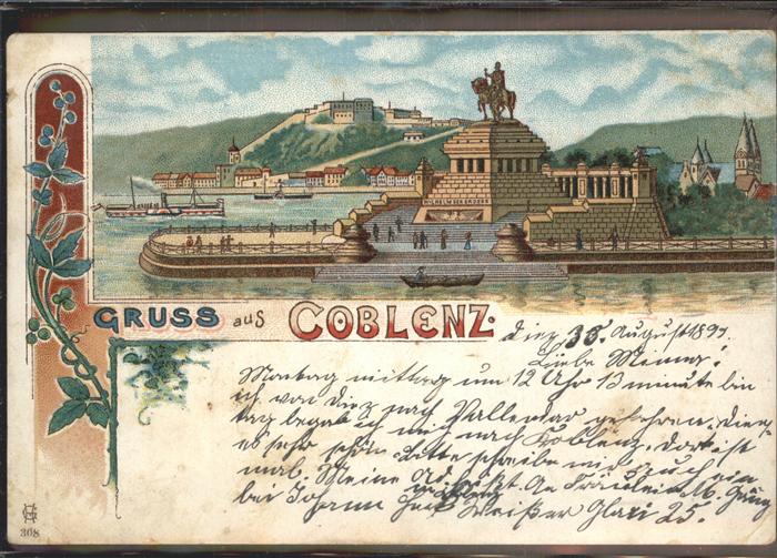 Koblenz Rhein Kaiser-Wilhelm I.-Denkmal