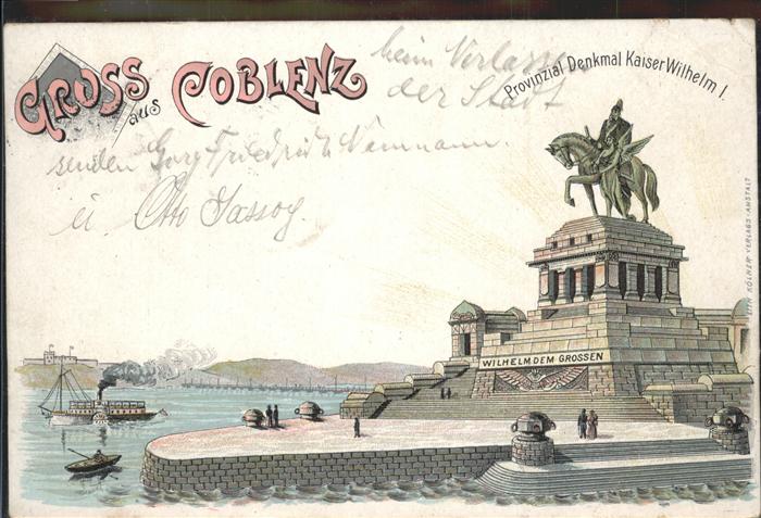Koblenz Rhein Provinzial Denkmal Kaiser Wilhelm I.
