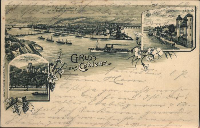 Koblenz Rhein Festung Ehrenbreitstein Schloss Stolzen