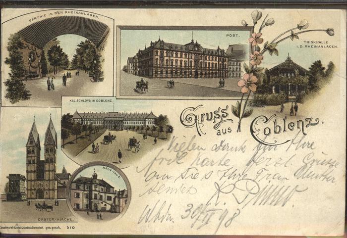 Koblenz Rhein Post Trinkhalle Castor-Kirche