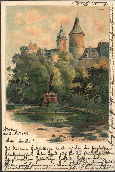 Altenburg Thueringen Kriegerdenkmal Schlossteil