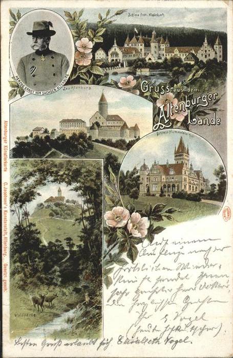 Altenburg Thueringen Herzog Ernst von Sachsen-Altenburg Schloss Froehl. Wiederku